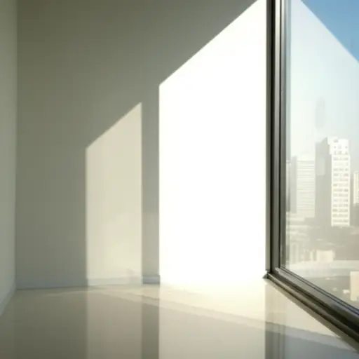 阳光透过窗户明亮地照耀着。