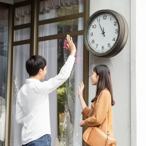 “那我们十点见？”“好的。”