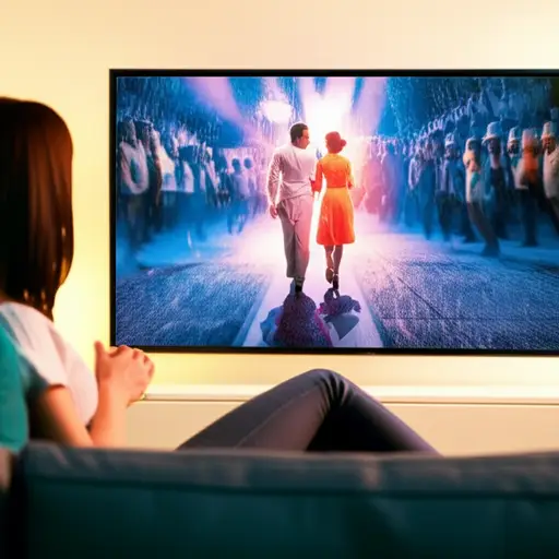 她喜欢看浪漫电影。