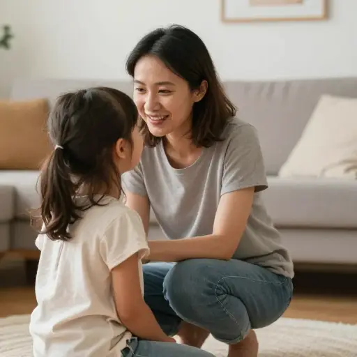我总是尽量温和地对孩子说话。