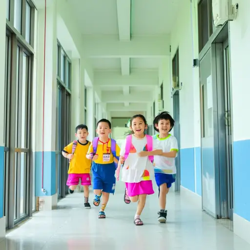 孩子们在走廊里跑来跑去。