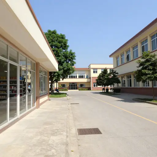 这个小镇只有一家超市和两所学校。