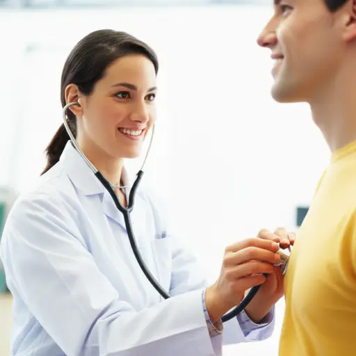 医生检查后说他的心脏很健康。