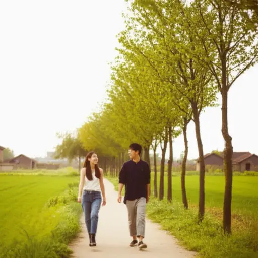 周末我们喜欢去乡村呼吸新鲜空气。