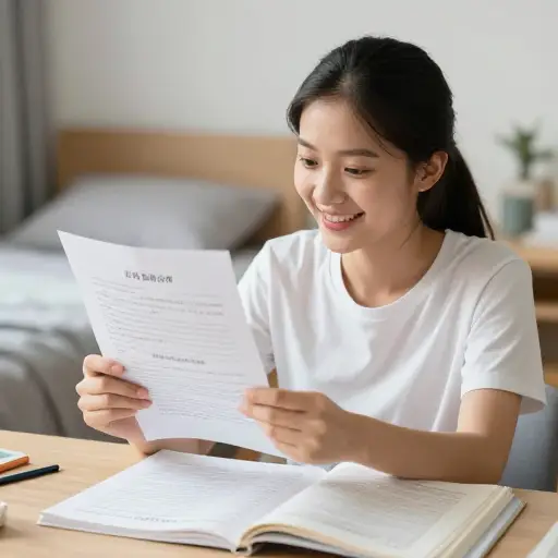 她努力学习真的得到了回报，她考试得了高分。