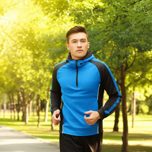 他习惯每天早上工作前跑步。