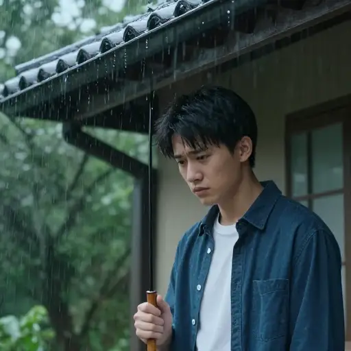 我忘记带伞了，现在下雨了。