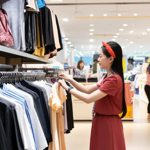 她喜欢在周末去购物。