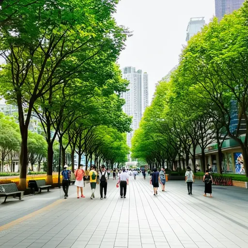 这是一个非常干净的城市，有很多无车区。