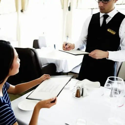 你可以向服务员点餐。