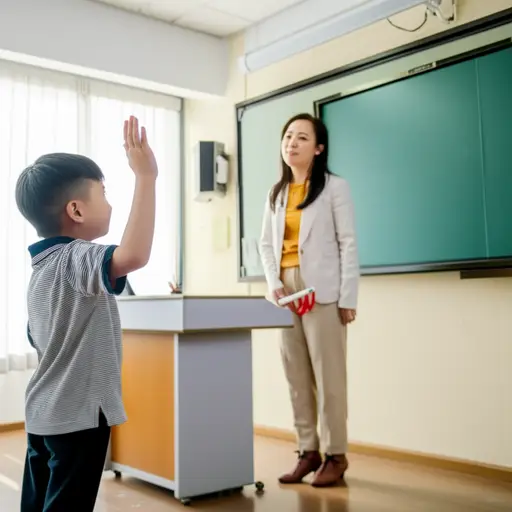 我总是对我的老师说早上好。