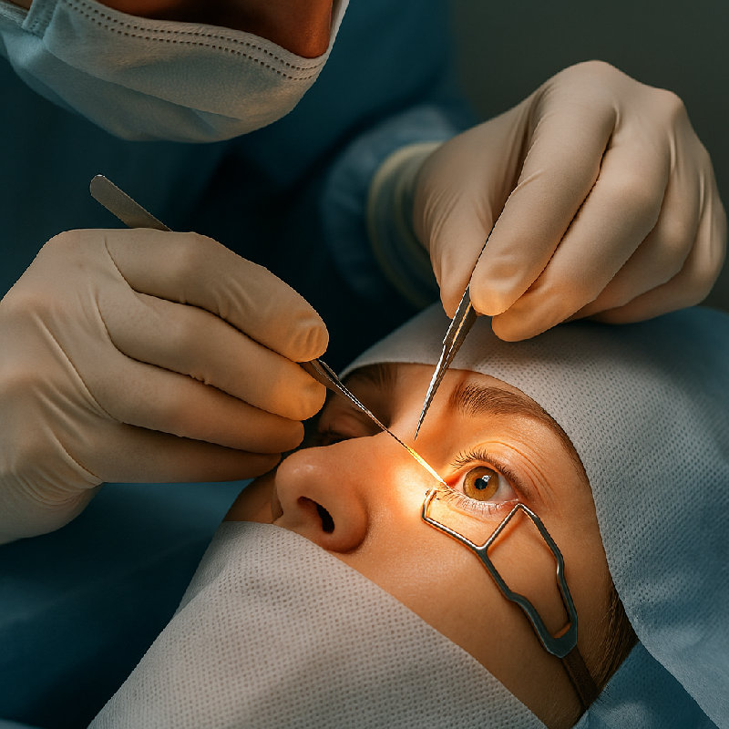 医生可以用健康的角膜替换受损的角膜。