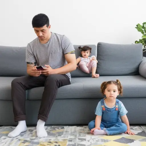 他似乎对孩子从不上心。