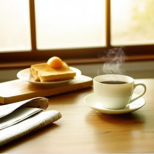 喝杯咖啡是我早晨例行事务的一部分。