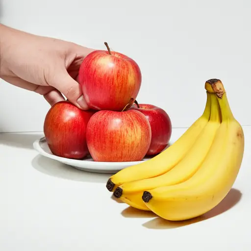 我更喜欢苹果而不是香蕉。