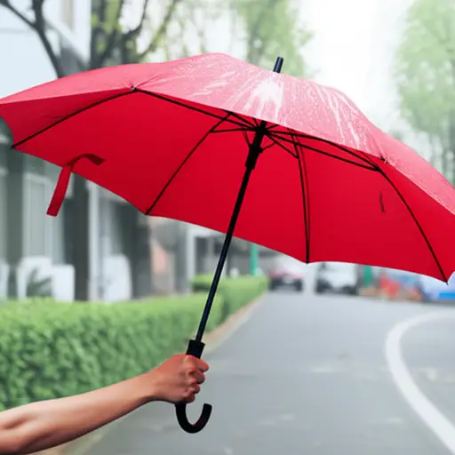 我会把雨伞撑开。