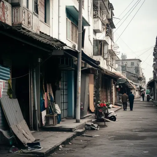 贫困仍然存在于这个国家。