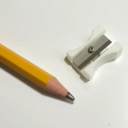 这支铅笔的尖不够锋利。