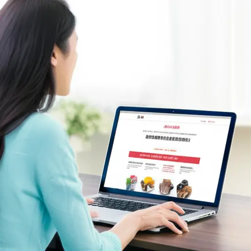 她上网学习新事物。