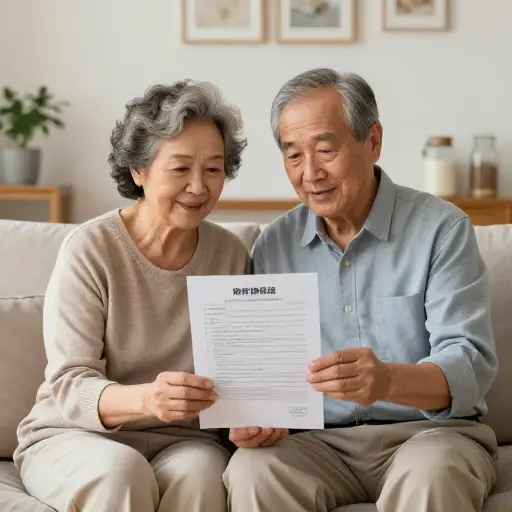 这份保险政策给老年人带来了安心。