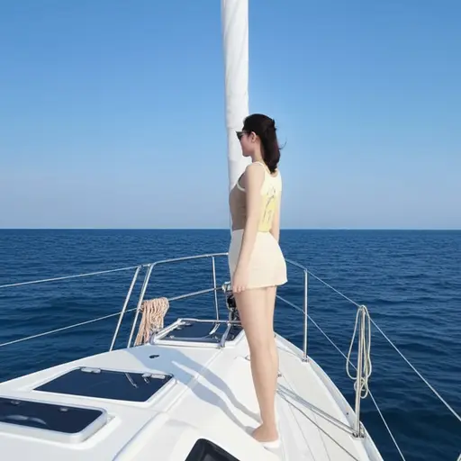 她独自驾驶游艇环游世界。