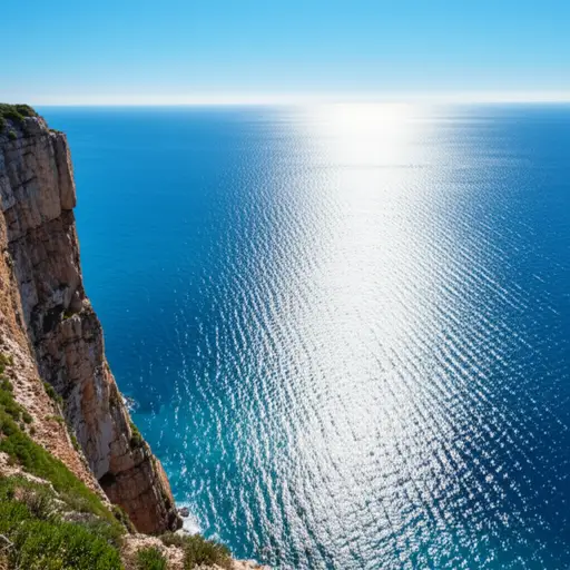 悬崖提供了海岸的壮丽景色。