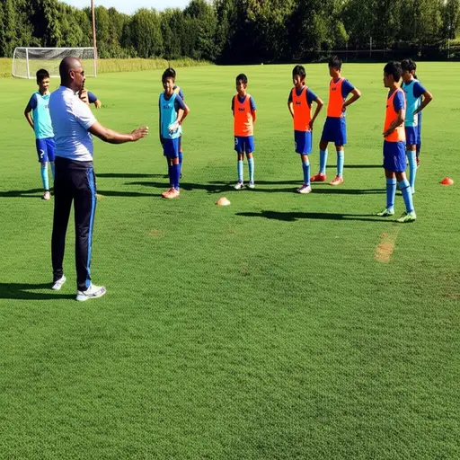 足球队每周接受专业指导。