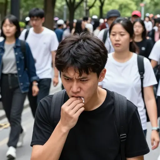 我不喜欢看到人们在公共场合吐痰。