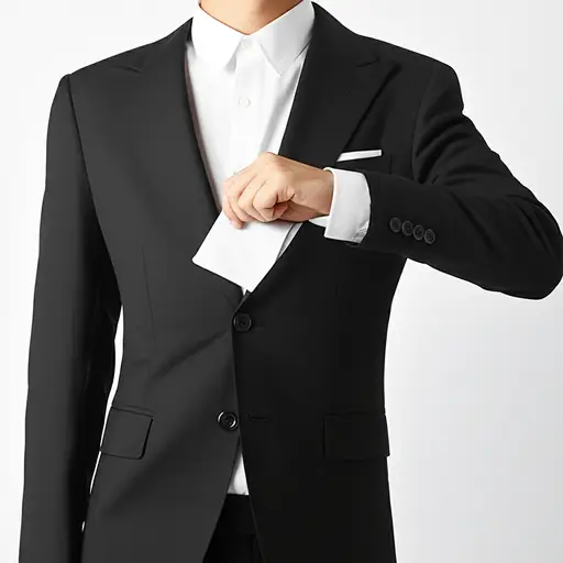 他口袋里总是带着一块干净的手帕。