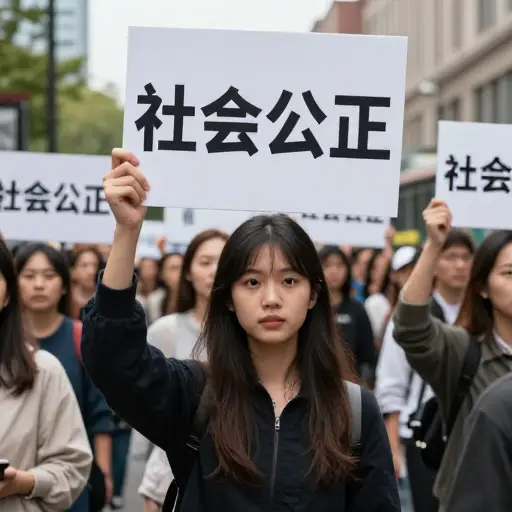 她参与了一个要求社会公正的激进运动。