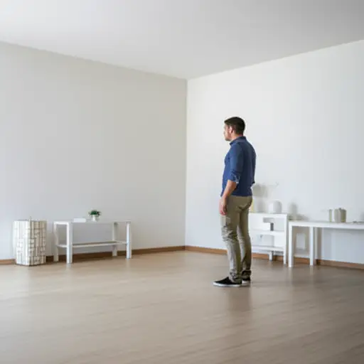 他走到房间最远的角落。