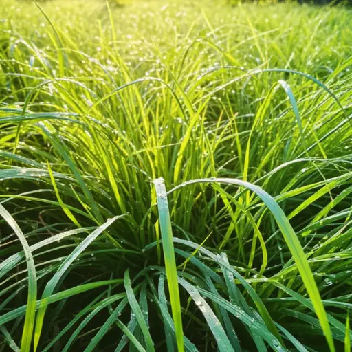 草还是潮湿的。