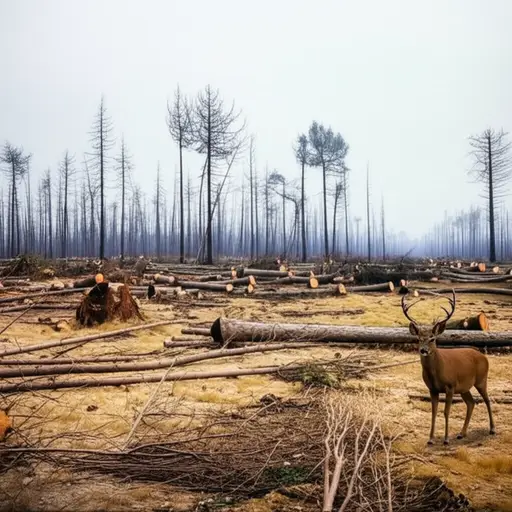 野生动物栖息地的破坏使许多物种处于濒危状态。