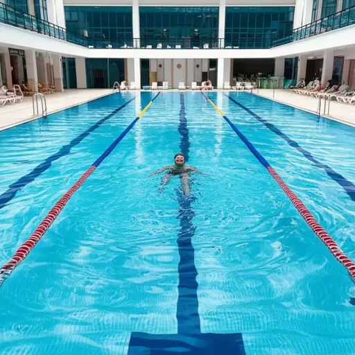 我尤其喜欢在新的泳池里游泳。