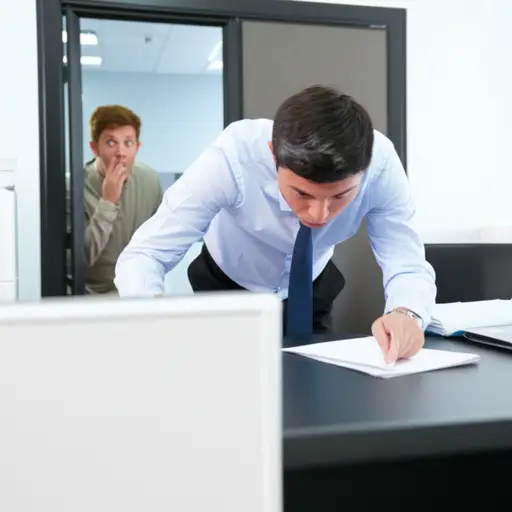 我抓到他正在翻看我的私人文件。