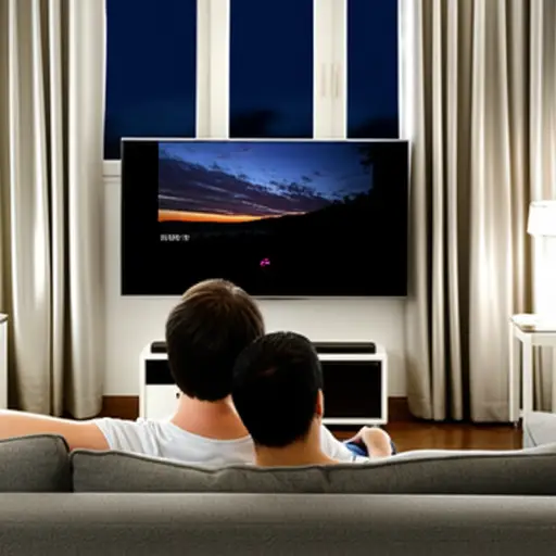 今晚我们待在家里看视频吧。