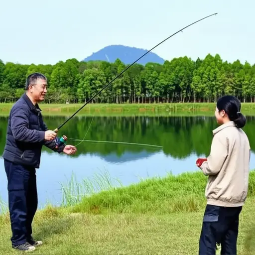 他给了我一些关于如何钓到大鱼的好建议。