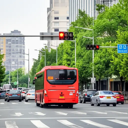 公交车因为交通堵塞晚点了。