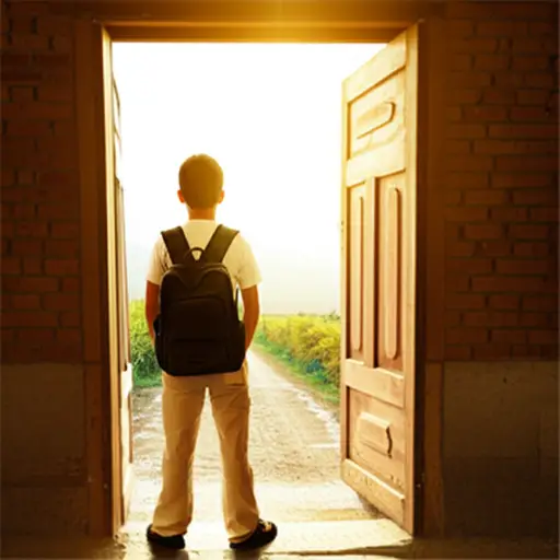 他十八岁时离开了家。