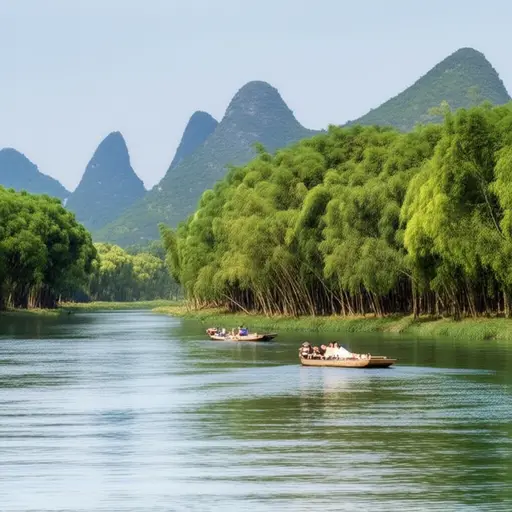 我们度过了一个慵懒的下午，顺河漂浮。