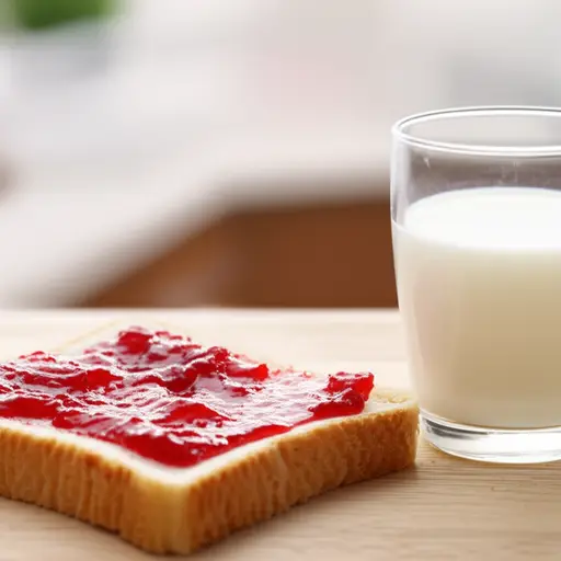 我早餐喜欢吃面包和果酱。