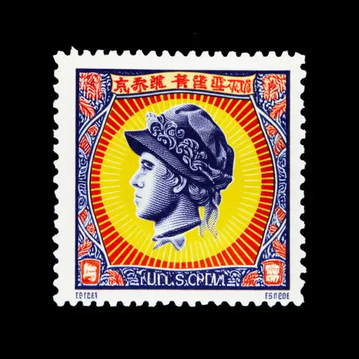 这张邮票很漂亮。