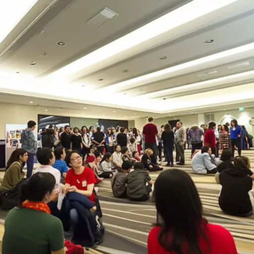 活动上我们大约有六十个人。