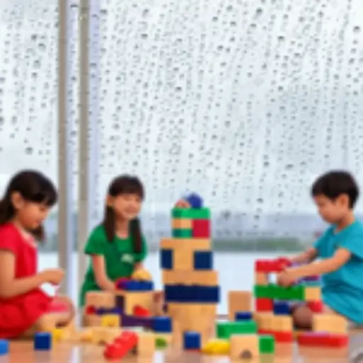 下雨天，我们就在室内玩。