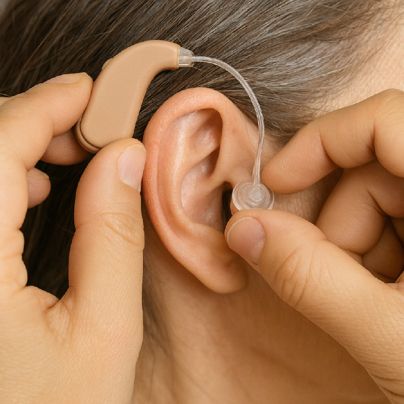 助听器可以帮助听力不佳的人提高听力。