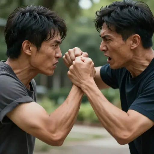 在争吵中，他朝我的脸打了一拳。