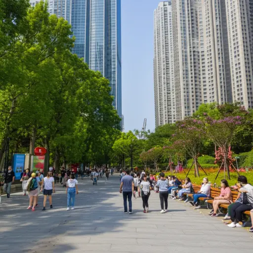 这是城里最拥挤的公园。