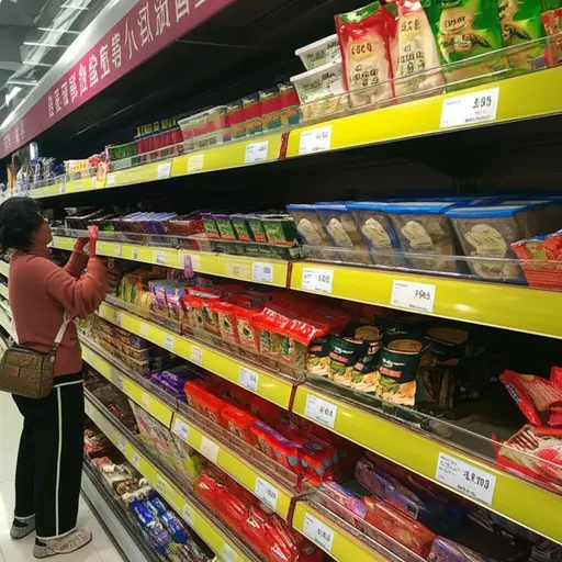 超市里的食物通常很便宜。