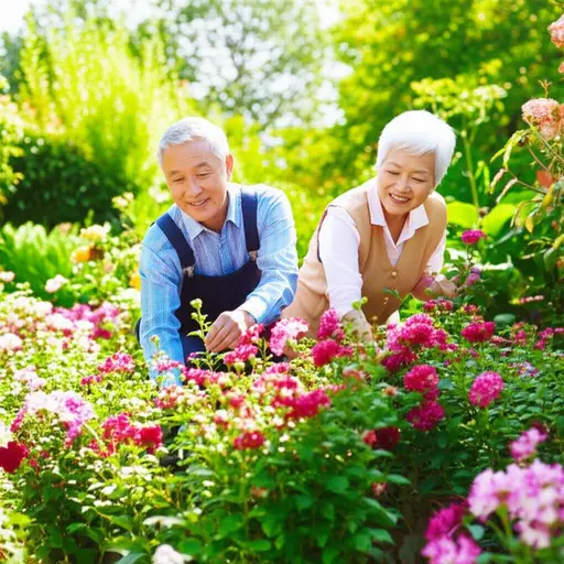 许多老年人喜欢园艺。