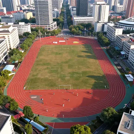马拉松路线形成了环绕城市的圆形赛道。